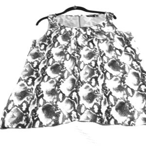 Black and white blouse